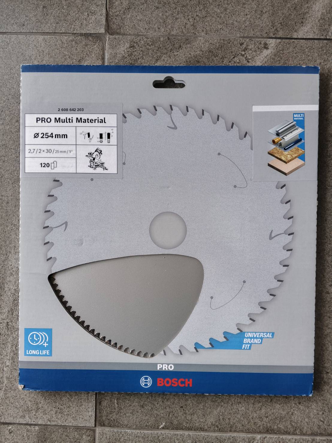 ใบเลื่อยวงเดือนตัดอลูมิเนียม 10"X120T BOSCH 2608642203