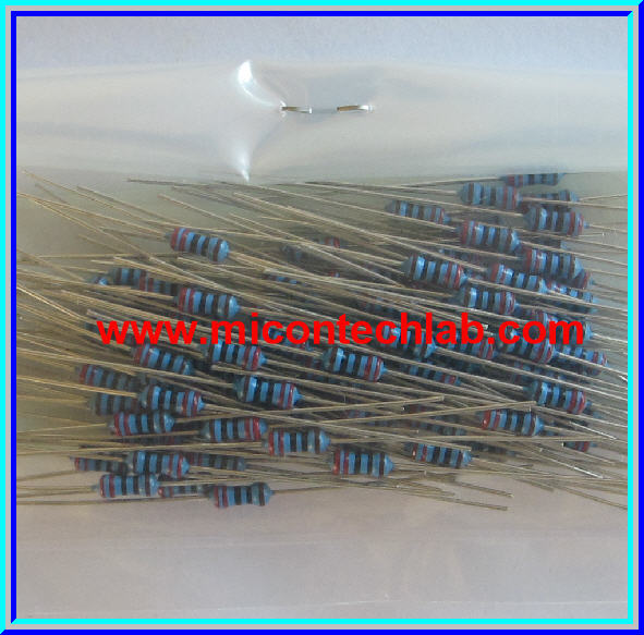 100x Resistor 220 Ohm 1/4 Watt 1% Metal film Resistor