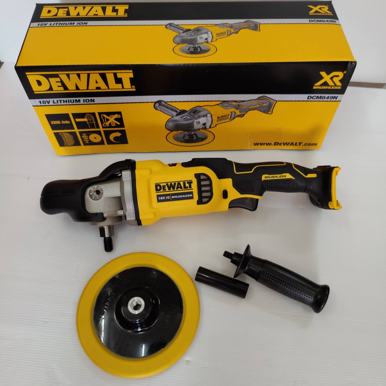 ขัดสีแบบโรตารี่7" DCM849N DEWALT