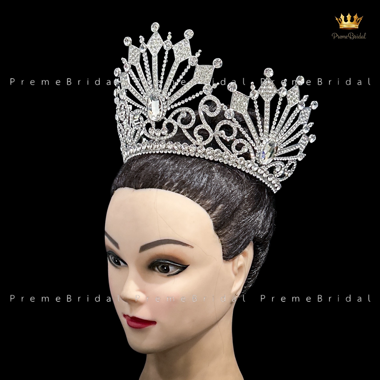 (พร้อมส่งจากไทย) มงกุฏ 139 ขนาดใหญ่ไซส์นางงาม งานสวย งานโลหะฐานกลมปรับขนาดได้ ส่งด่วน ส่งจาก จ.อุบลราชธานี