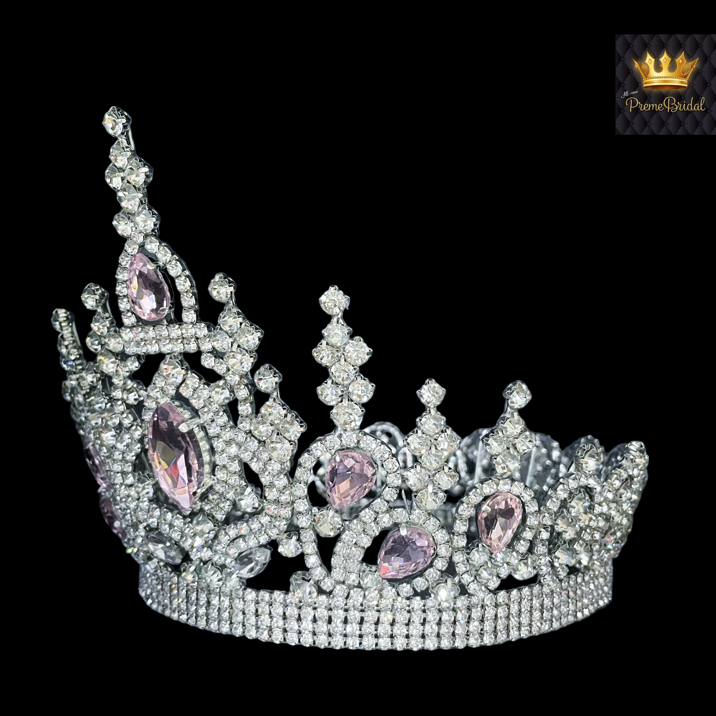 (พร้อมส่งจากไทย) มงกุฏ 108 สีชมพู มงกุฎนางงาม มงกุฎเพชร มงกุฎประกวด สินค้าพร้อมส่ง ไม่ต้องรอนาน งานพรีเมี่ยม