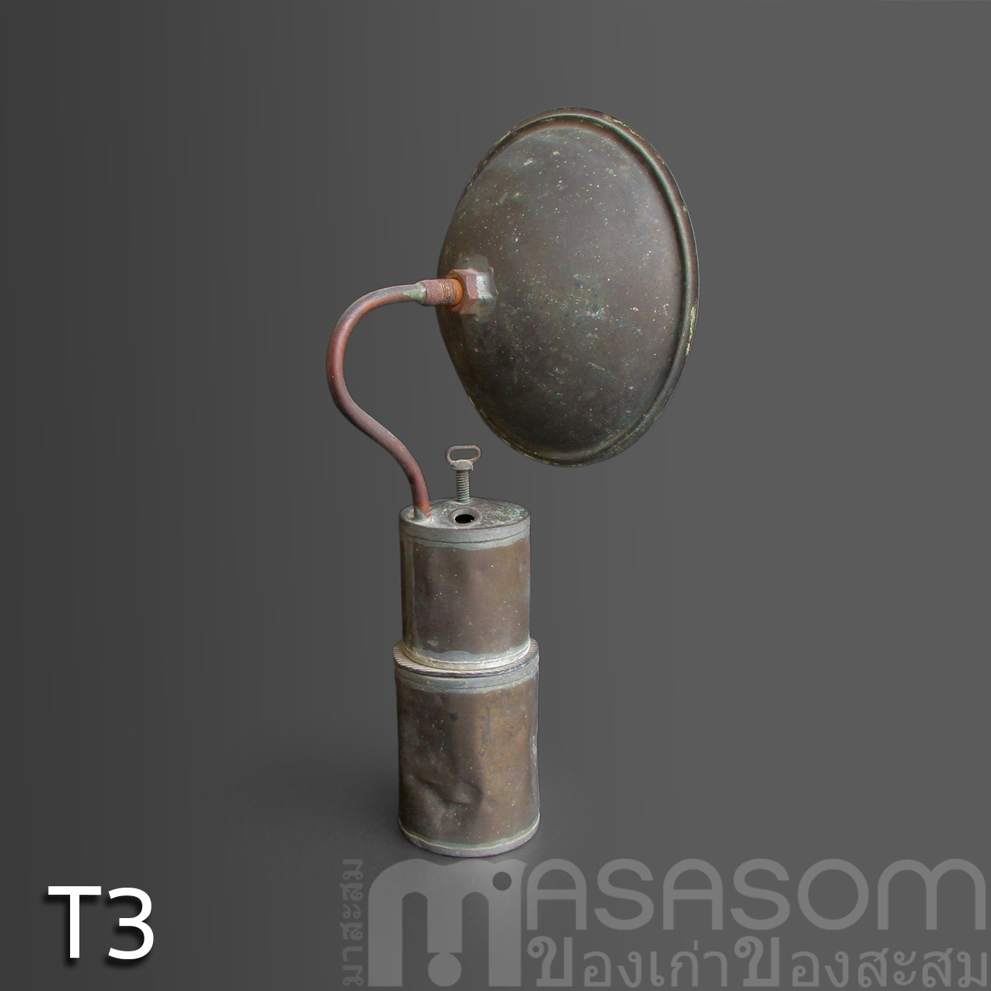 ตะเกียงแก๊สทองเหลืองโบราณ