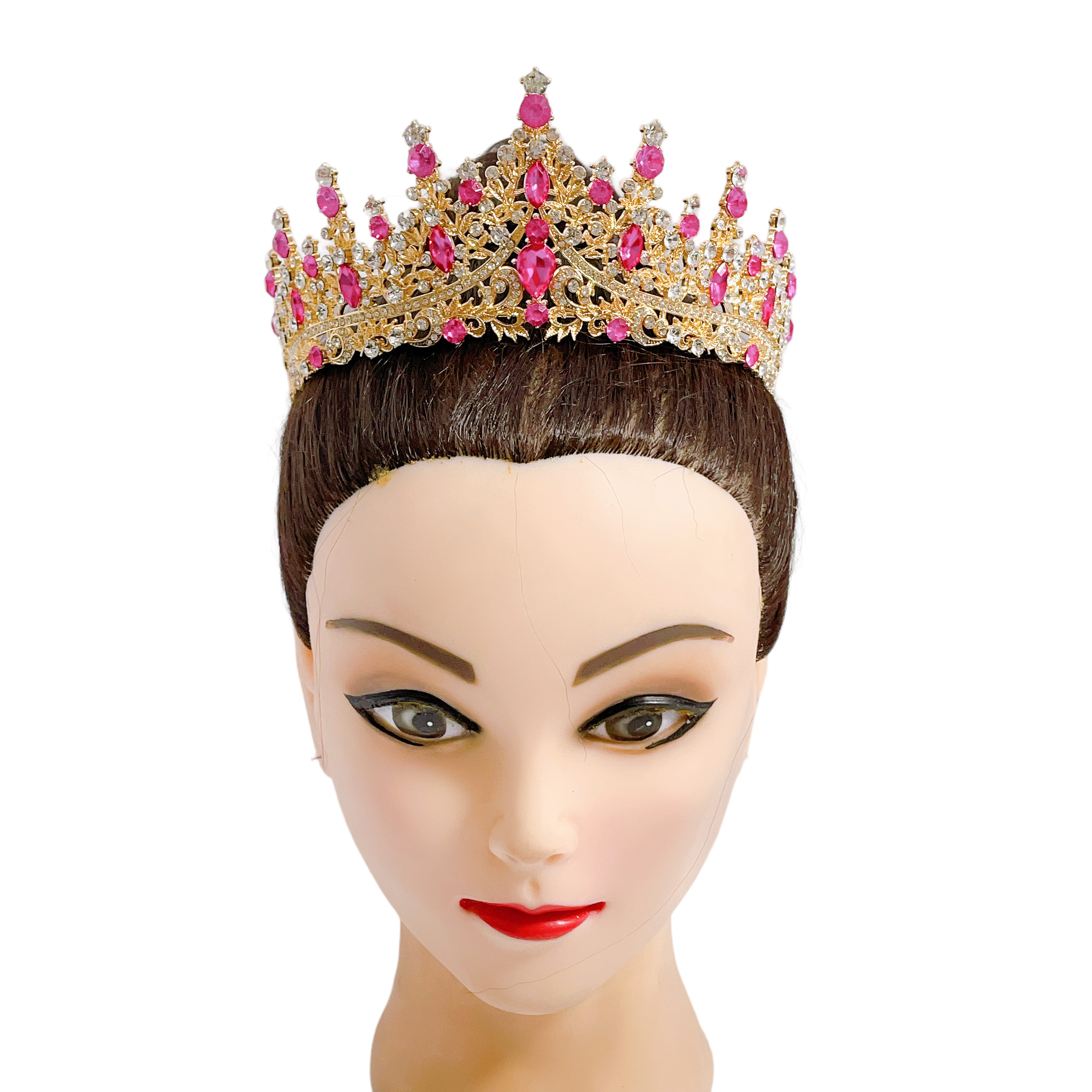 (พร้อมส่ง) เทียร่า 273 สีชมพูบานเย็น-ทอง มงกุฎนางงาม งานสวย ปราณีต QCเพชรทุกเม็ด ร้านคนไทย คุยง่าย ส่งเร็ว