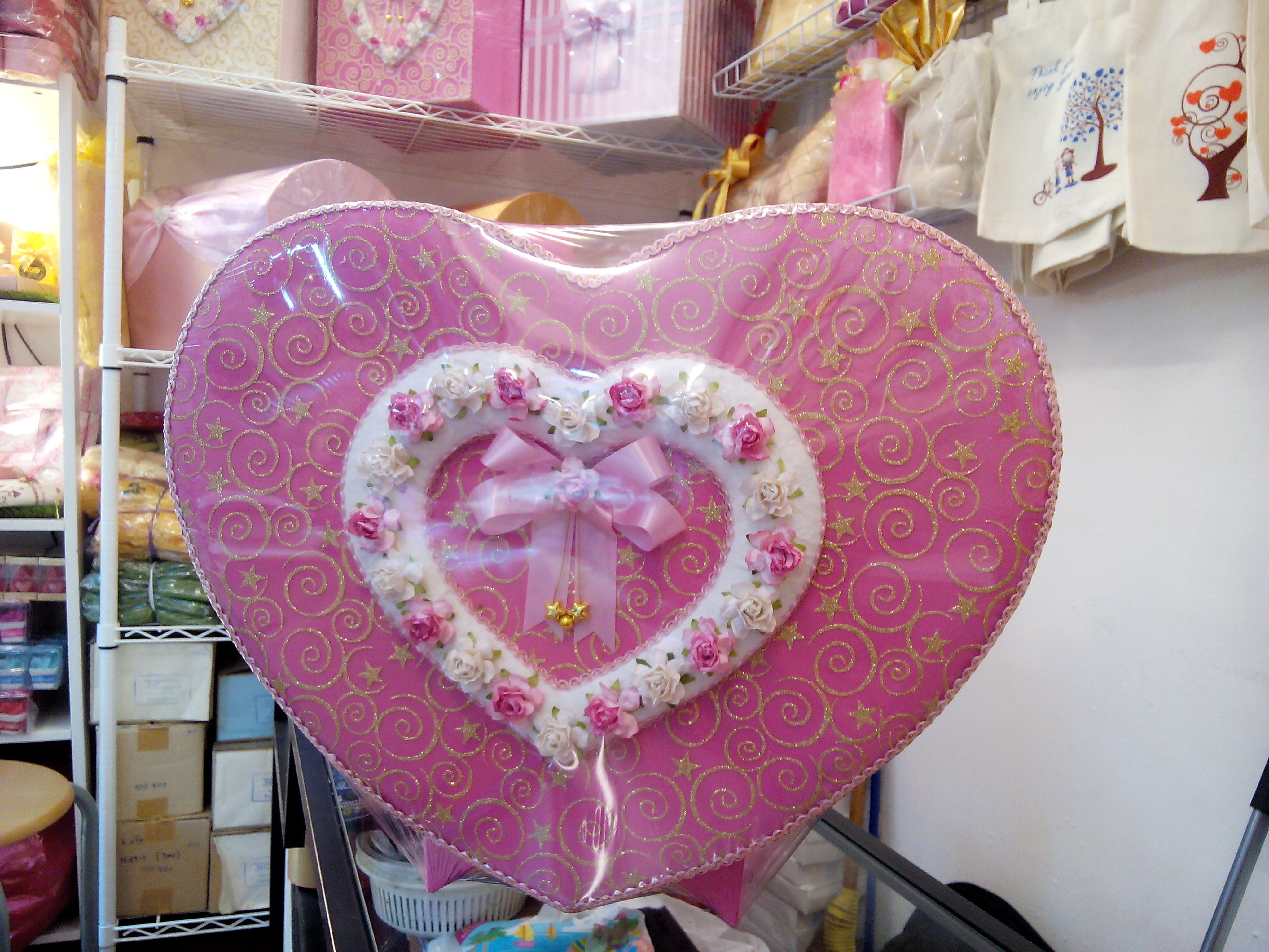 กล่องหัวใจเดียวใหญ่ สีแดง