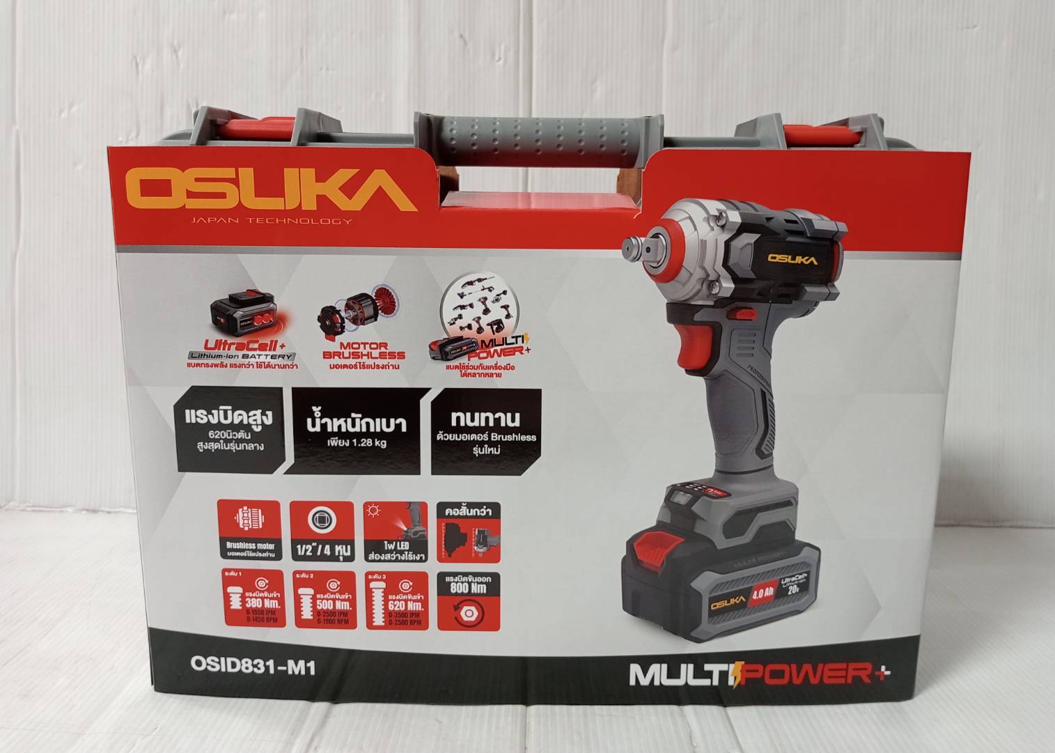 บล็อกไฟฟ้าไร้สายไร้แปรงถ่าน1/2 OSID831-M1 OSUKA