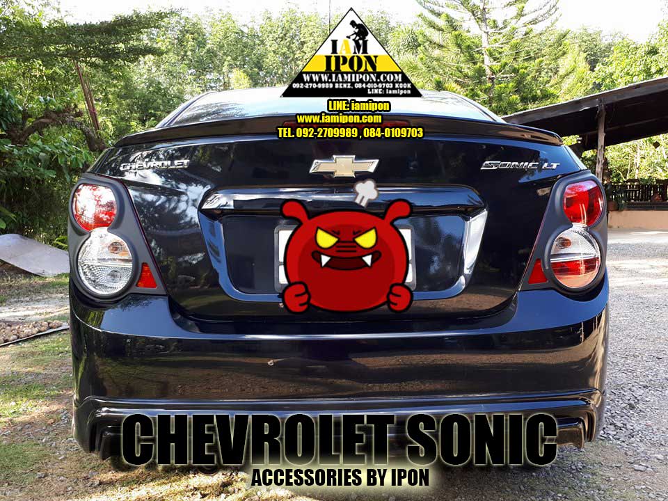 ครอบไฟท้ายดำด้านโซนิค 4 ประตู TRAIL COVER CHEVROLET SONIC 4D FLATBLACK