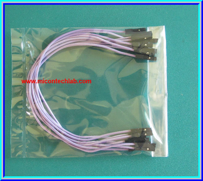 1x Jumper (F2F) cable Wire 10pcs 20cm Purple color Female to Female (F2F)