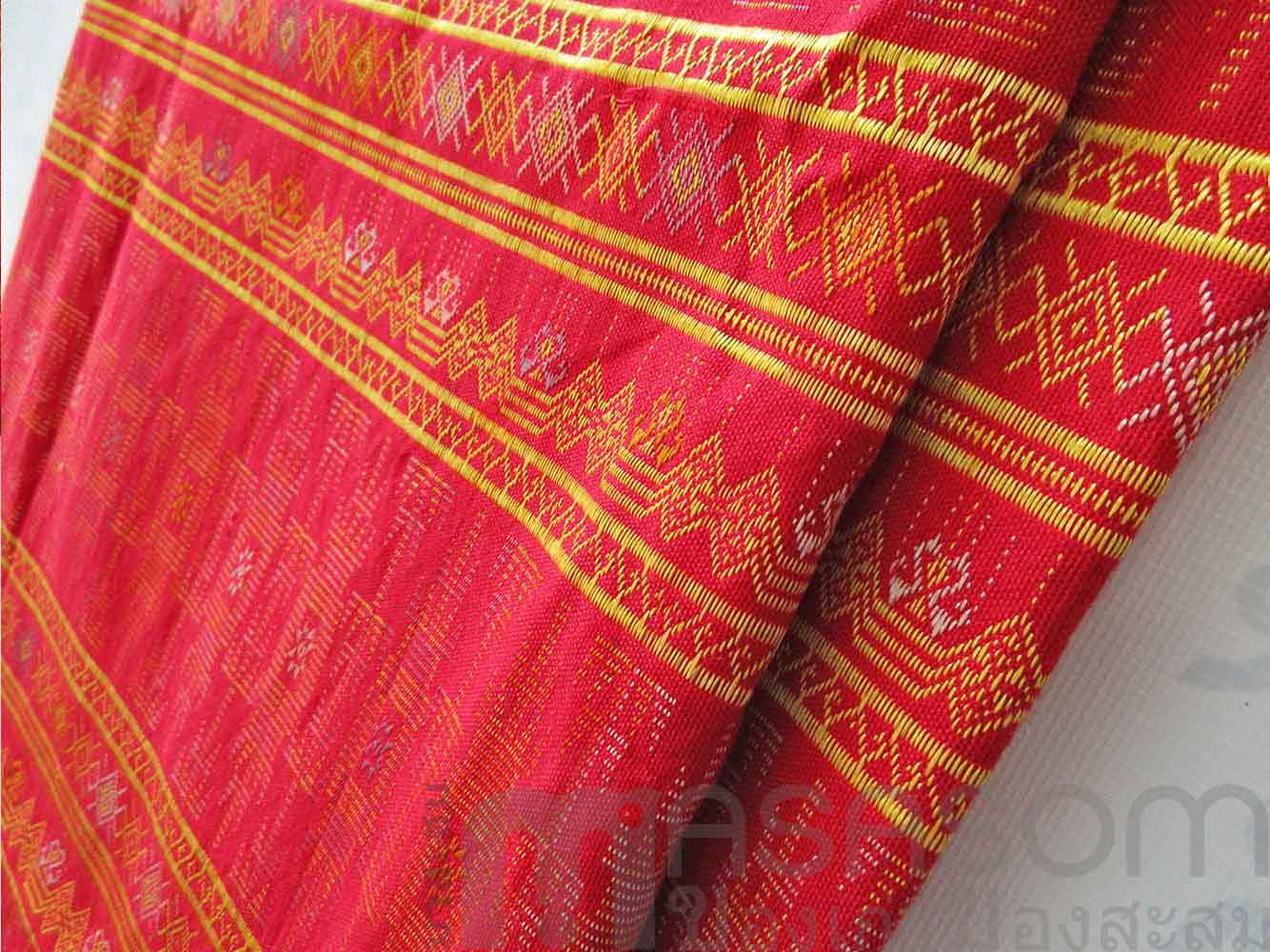 ผ้าถุงผ้าฝ้ายทอสอดดิ้น J4