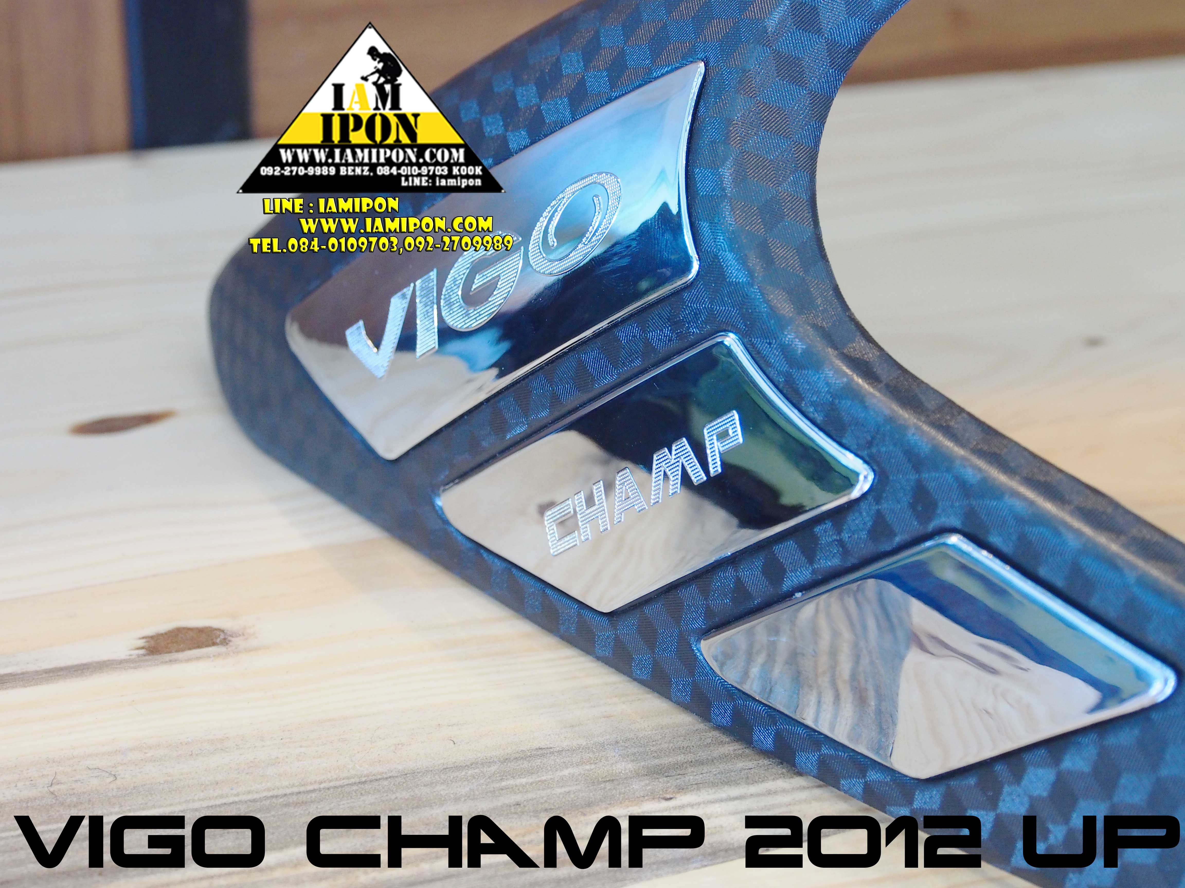 HEAD LAMP COVER VIGO CHAMP KEVLAR&CHROMIUM ครอบไฟหน้าเคฟล่าและโครเมียมวีโก้เเชมป์