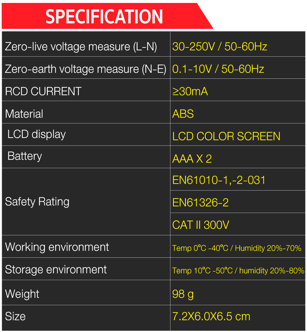 เครื่องตรวจเช็คเต้ารับไฟฟ้าดิจิตอล รุ่น 107 SUMO