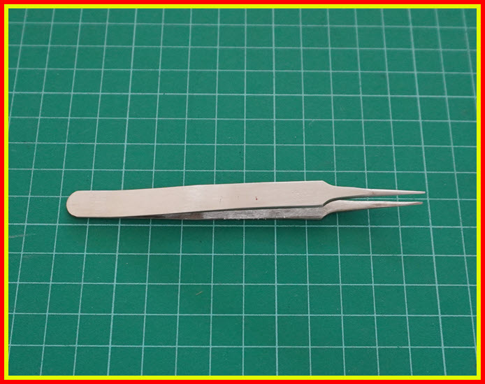 1x แหนบคีบสแตนเลส ปลายตรง ทวีชเชอร์ Tweezers