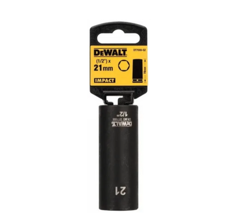 DEWALT ลูกบ๊อกซ์ยาว 1/2 นิ้ว(4 หุน) ขนาด 21 มม. DT7555-QZ