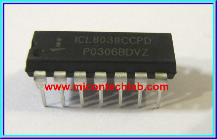 1x ไอซีกำเนิดสัญญาณ ICL8038 Sine Square Triangle Wave