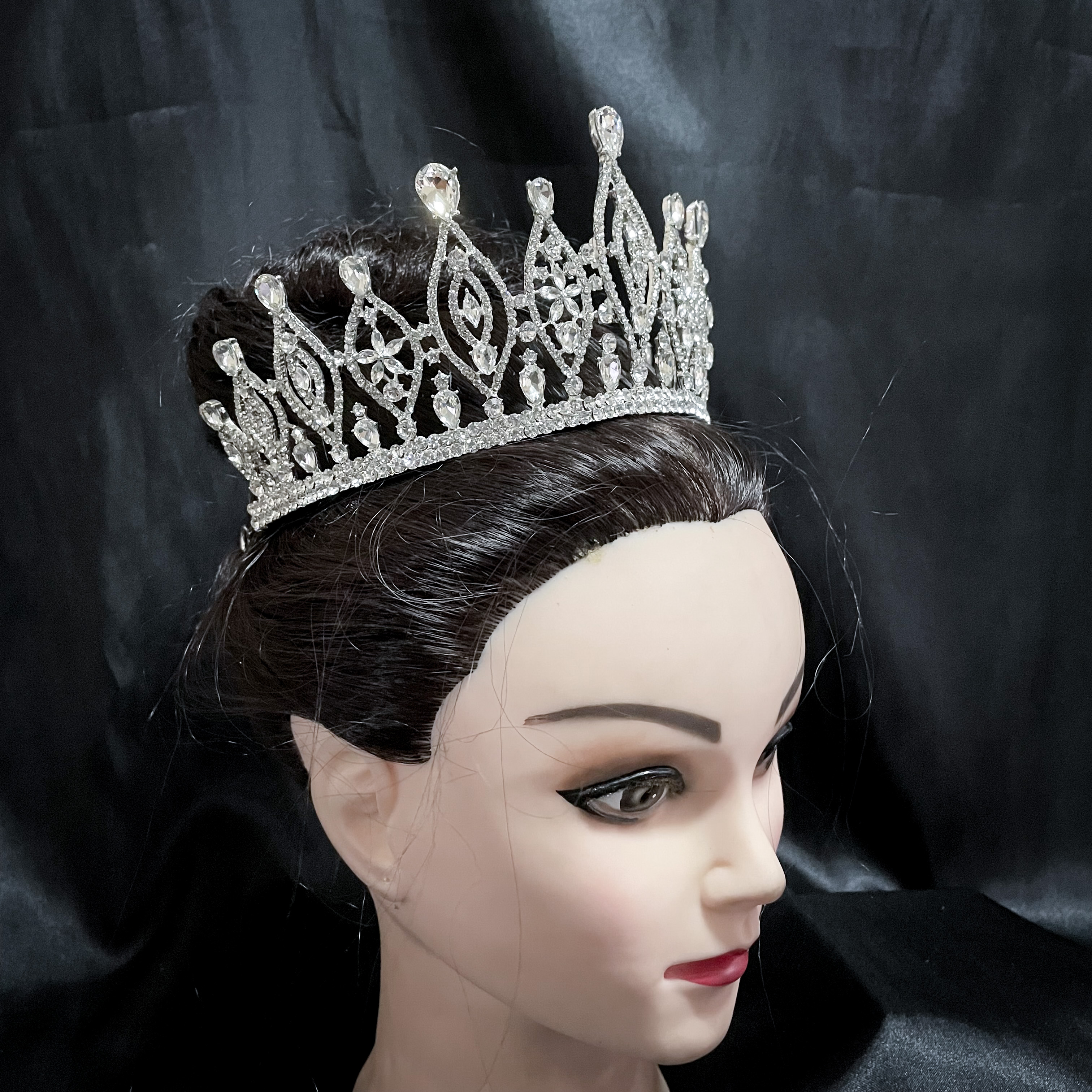 (พร้อมส่ง) เทียร่า 015 มงกุฎนางงาม มงกุฎประกวด เทียร่าเจ้าสาว งานสวย ปราณีต QCเพชรทุกเม็ด สินค้าพร้อมส่งจากไทย
