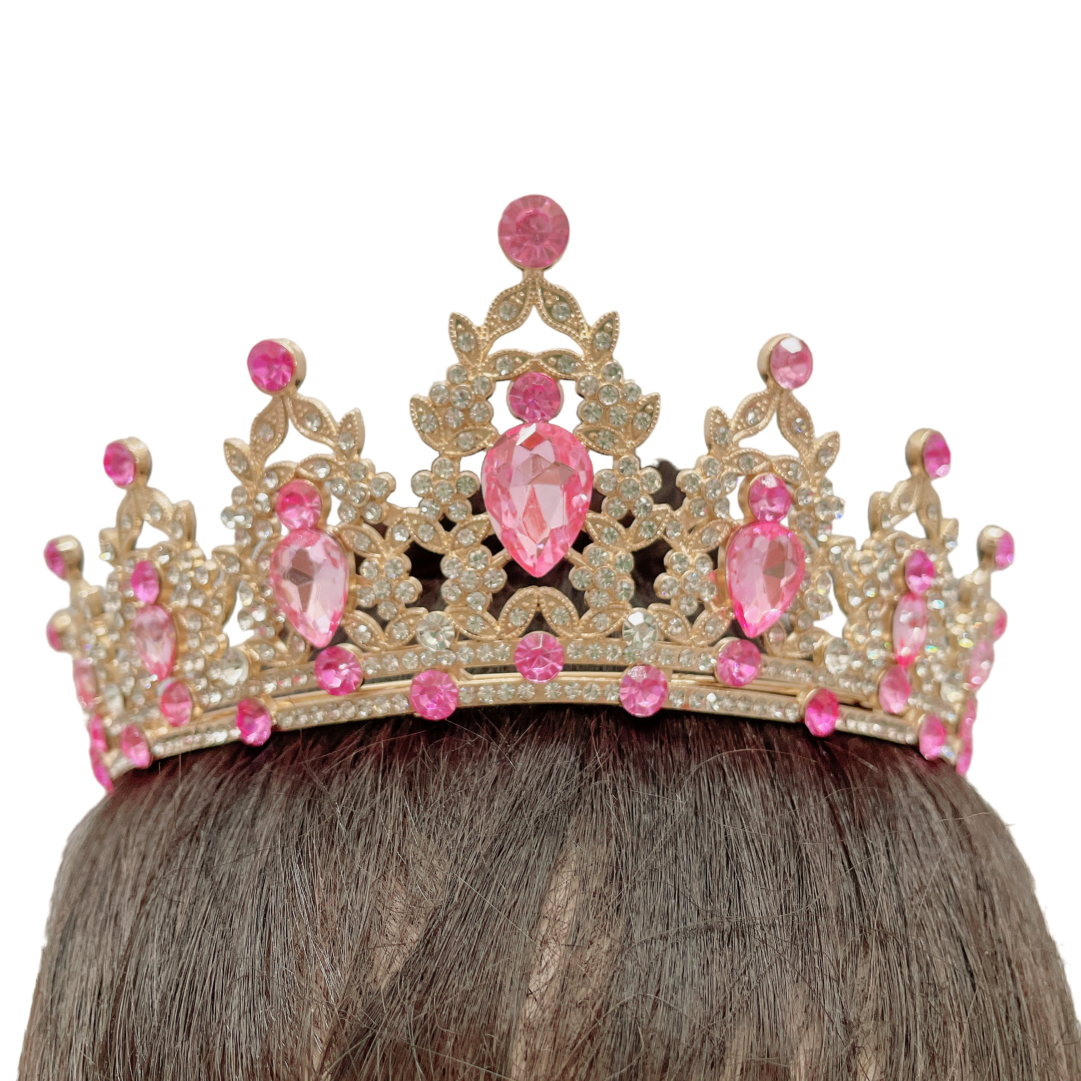 (พร้อมส่ง) เทียร่า 146 สีทอง-ชมพู2 งานสวย ปราณีต QCเพชรทุกเม็ด สินค้าพร้อมส่งจากไทย