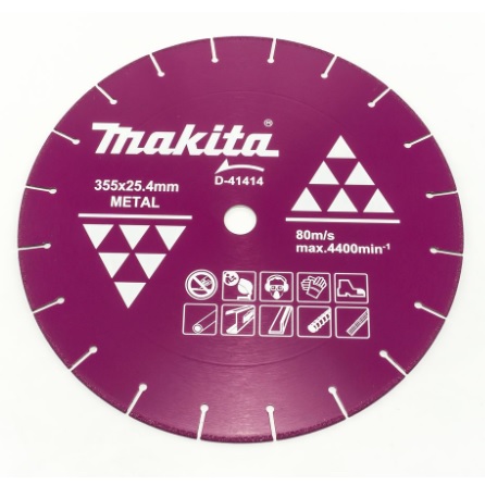 ใบเพชรตัดเหล็ก 14 นิ้ว รูเพลา 1 นิ้ว D-41414 MAKITA (ใช้กับแท่นตัดไฟเบอร์ทั่วไป)