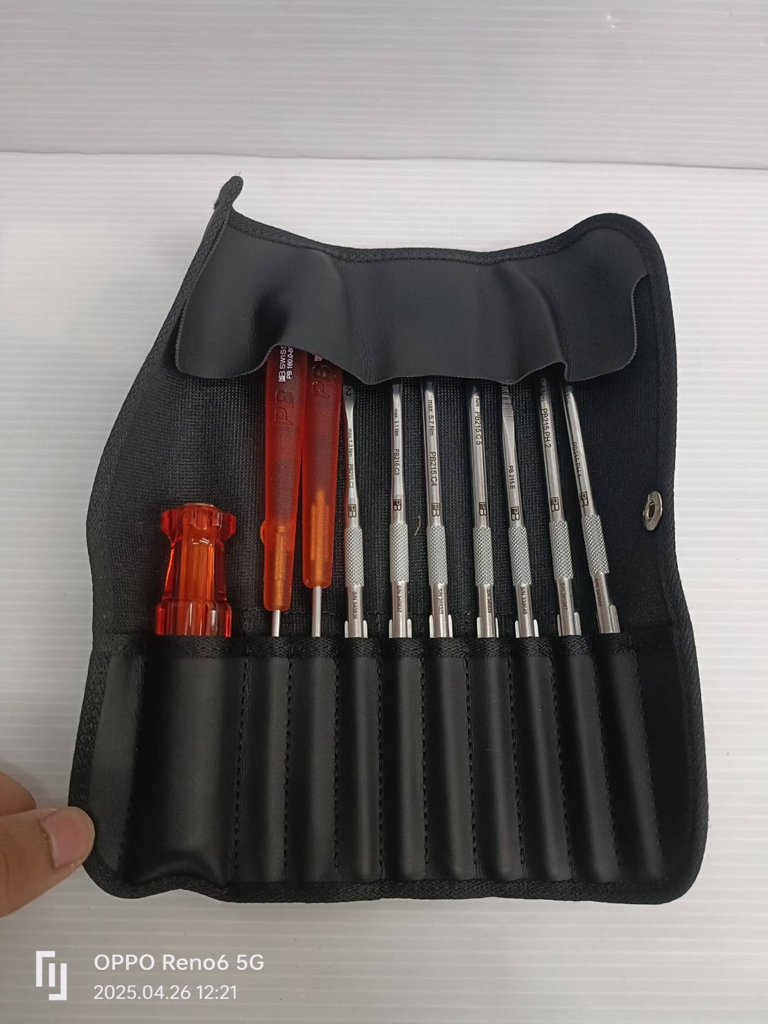 ชุดไขควงพร้อมซองหนัง 10 ตัว/ชุด PB-215L PB SWISS TOOLS