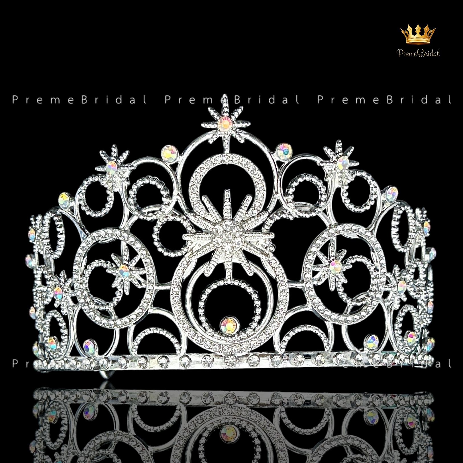(พร้อมส่ง) เทียร่า 451 มงกุฎครึ่งหัว ไซส์นางงาม ขนาดใหญ่ สวย ปราณีต QCเพชรทุกเม็ด สินค้าพร้อมส่งจากไทย