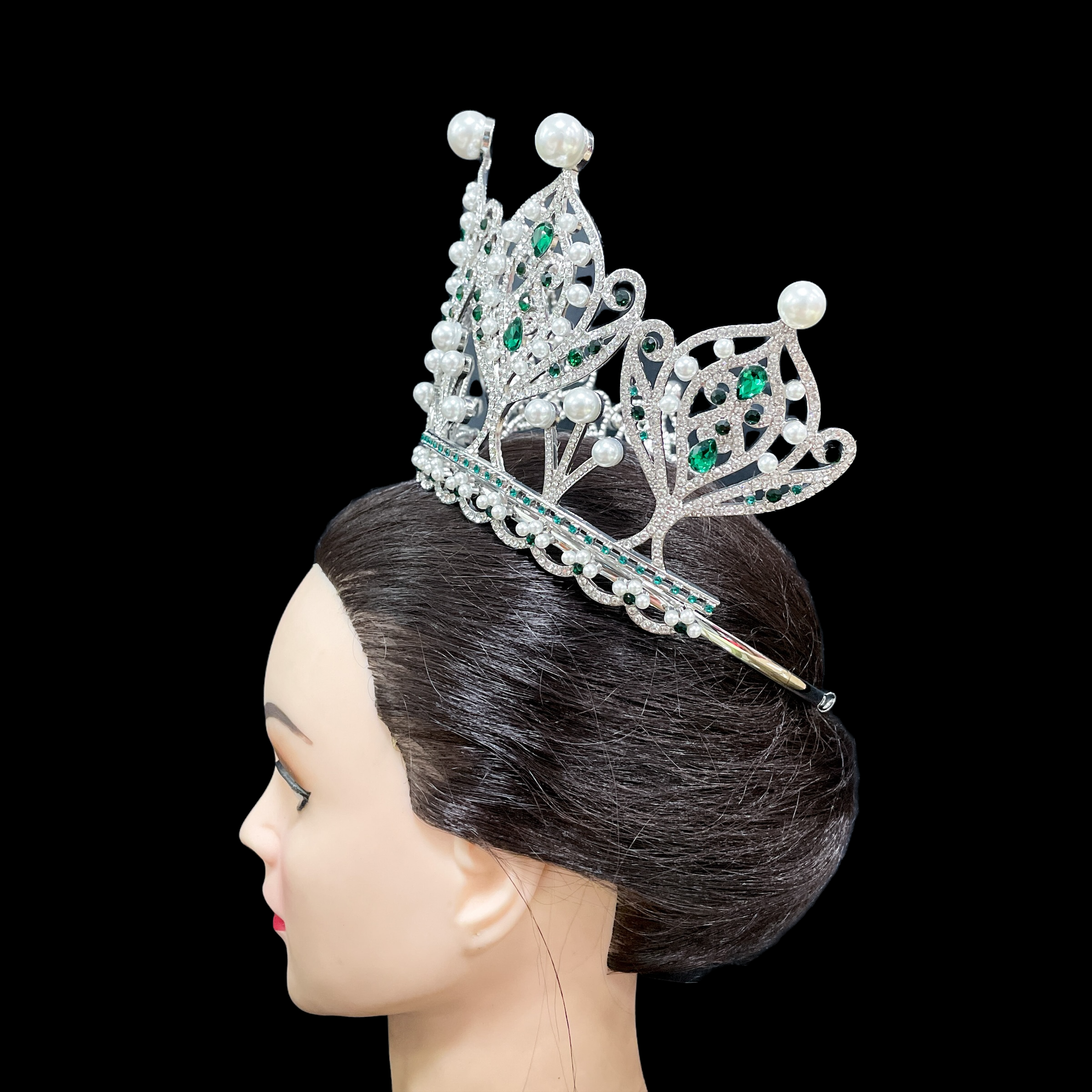 (พร้อมส่ง) มงกุฏ 091 สีเขียว มงกุฎนางงาม มงกุฎเพชร มงกุฎประกวด สินค้าพร้อมส่ง ไม่ต้องรอนาน งานพรีเมี่ยม