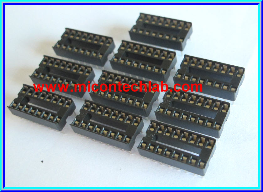 10x IC Socket DIP 16 PINS 7.62mm PITCH 2.54mm NARROW TYPE
