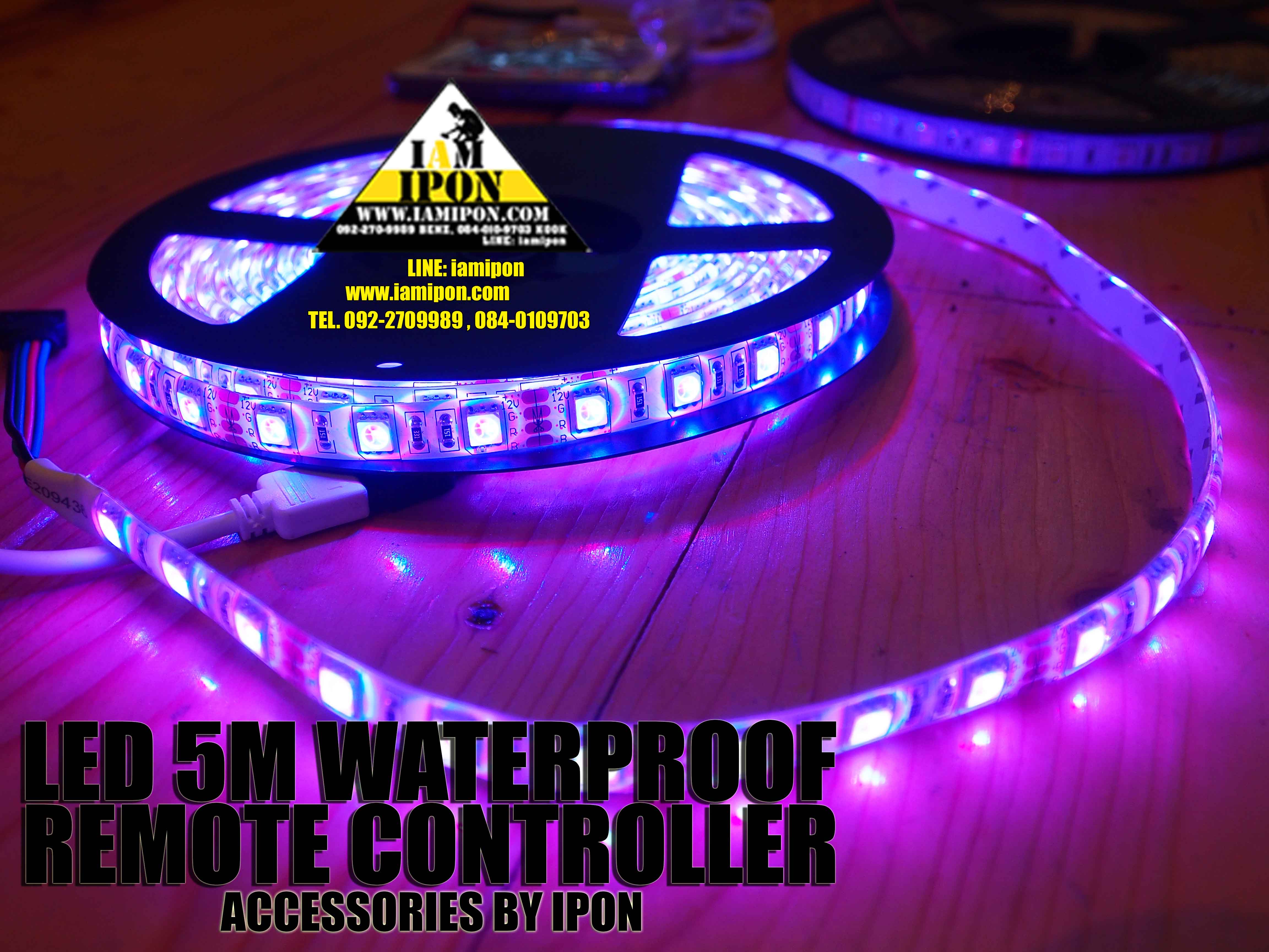 LED 5M WATERPROOF REMOTE CONTROLLER ไฟเส้น 5M กันน้ำ ปรับสีได้ 16 เฉด 5 step