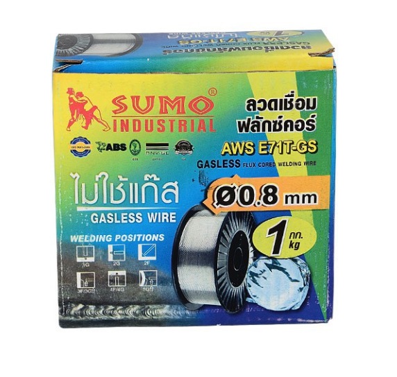 ลวดเชื่อมฟลักซ์คอร์ 0.8mm. 1Kg. E71T-GS SUMO