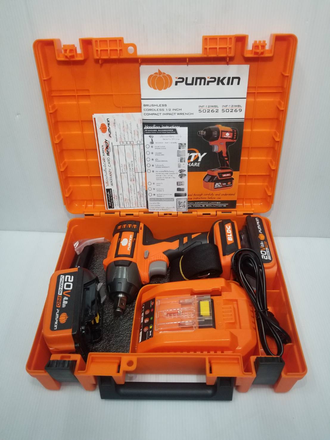 บล็อกแบต330Nm. 1/2 20V INF-12IWBL PUMPKIN 50262