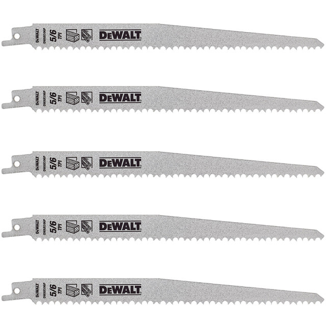 DEWALT รุ่น DWAR516P5 ใบเลื่อยชักตัดไม้ 12นิ้ว 5/6ฟัน (5 ใบ/แพ็ค)