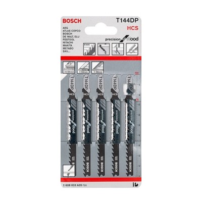 2608633A35 BOSCH T144DP ใบเลื่อยจิ๊กซอว์ตัดไม้ (5 ใบ/แพค)