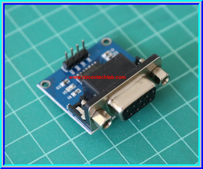 1x แผงวงจร MAX3232 แปลง TTL UART เป็น RS232/Serial หัว DB9 ตัวเมีย