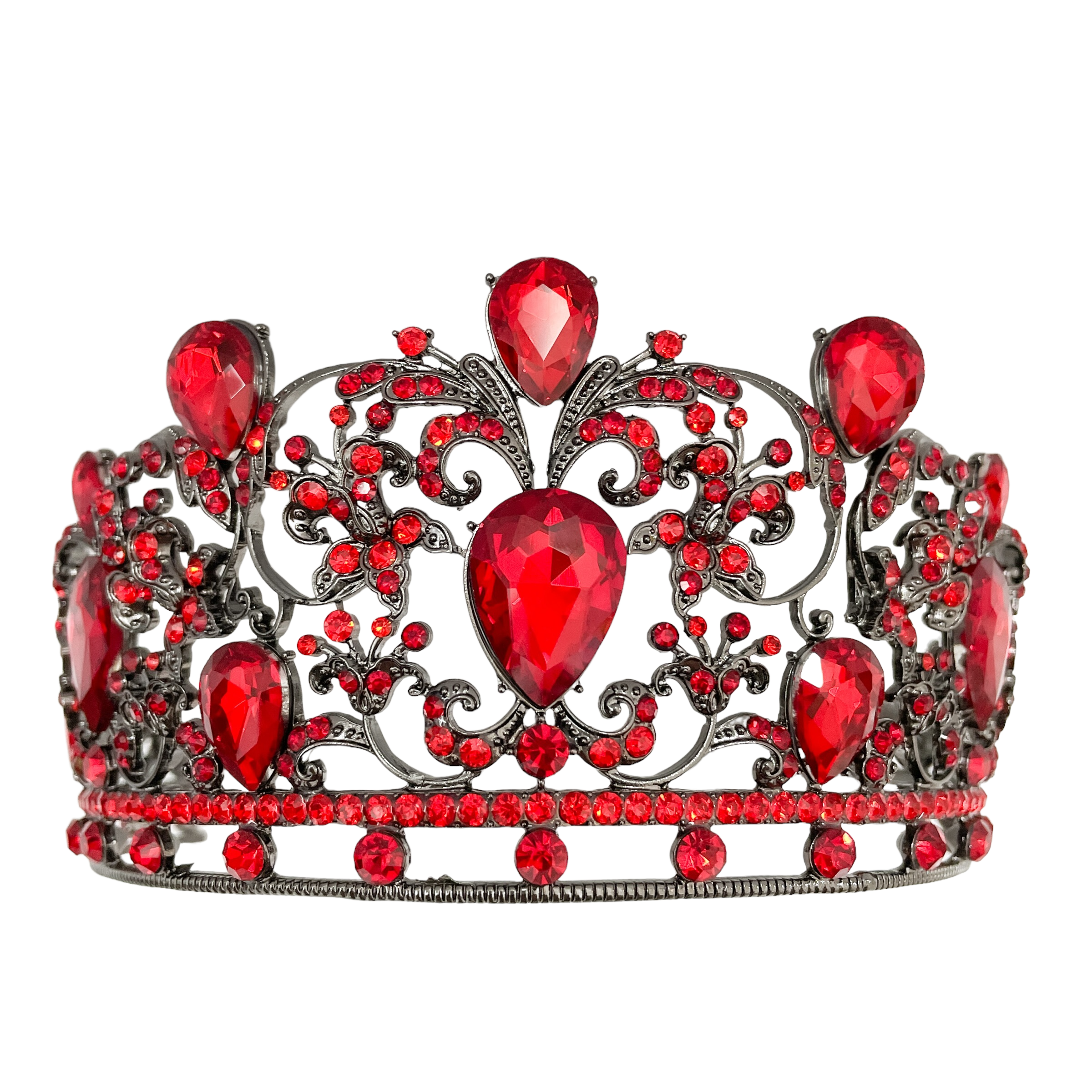 (พร้อมส่ง) เทียร่า 350 สีแดงดำ งานสวย ปราณีต QCเพชรทุกเม็ด สินค้าพร้อมส่งจากไทย