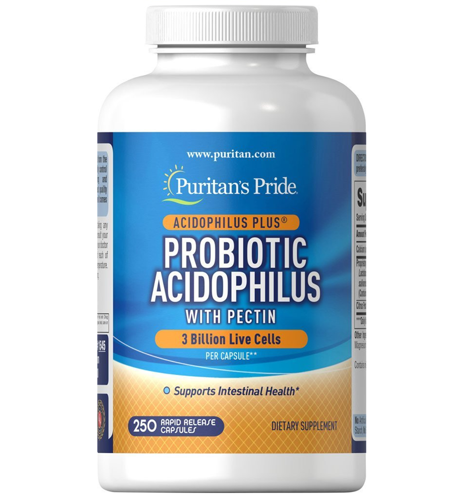 Puritan Probiotic Acidophilus with Pectin 3 billion 250 Capsules
