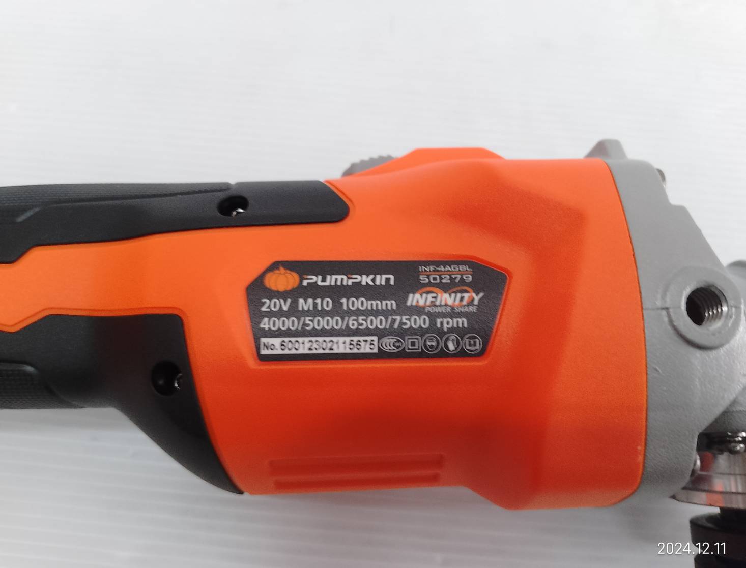 หินเจียร4" ไร้สาย ไร้แปรงถ่าน INF-4AGBL PUMPKIN