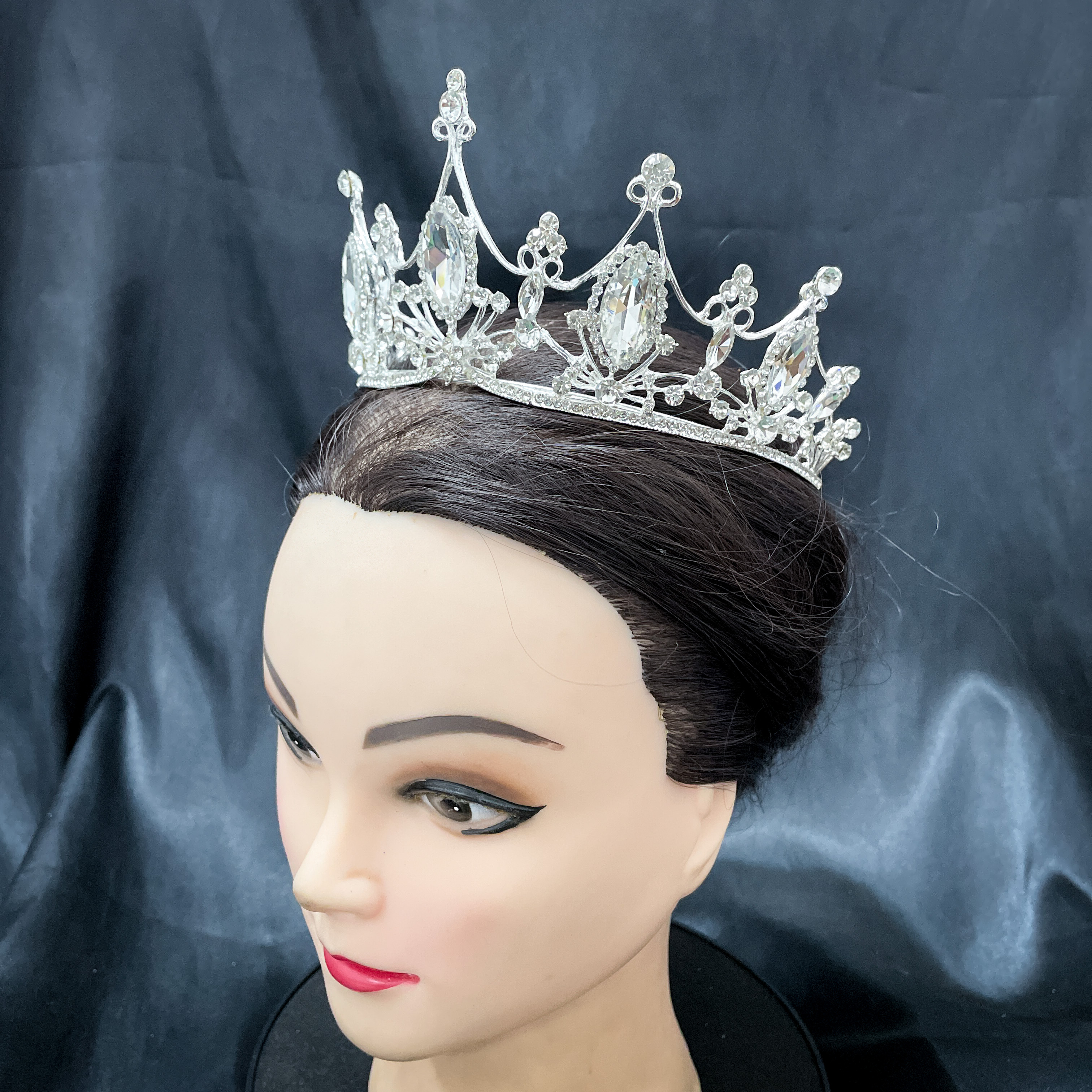 (พร้อมส่ง) เทียร่า 205 สีเงิน มงกุฎนางงาม งานสวย ปราณีต QCเพชรทุกเม็ด สินค้าพร้อมส่งจากไทย