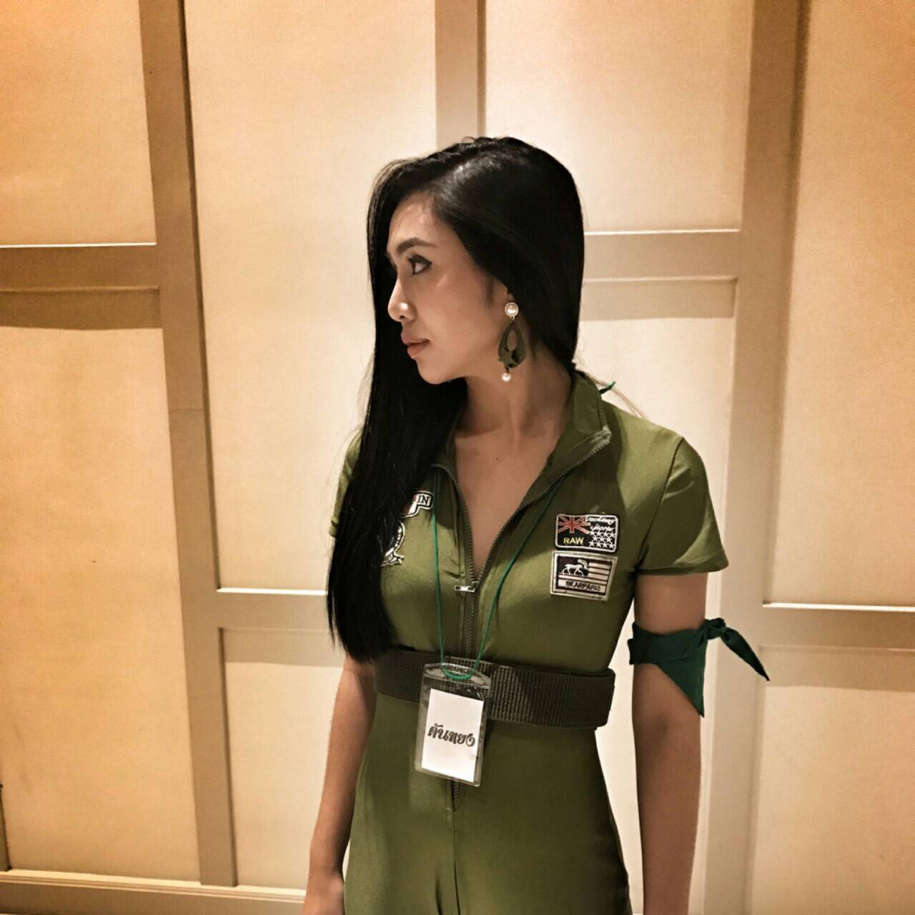 ชุดนักบินท็อปกันหญิง / ชุดนักบินหญิง / ชุดอาชีพ / ชุดอาชีพในฝัน / ชุดทหารหญิง / top gun