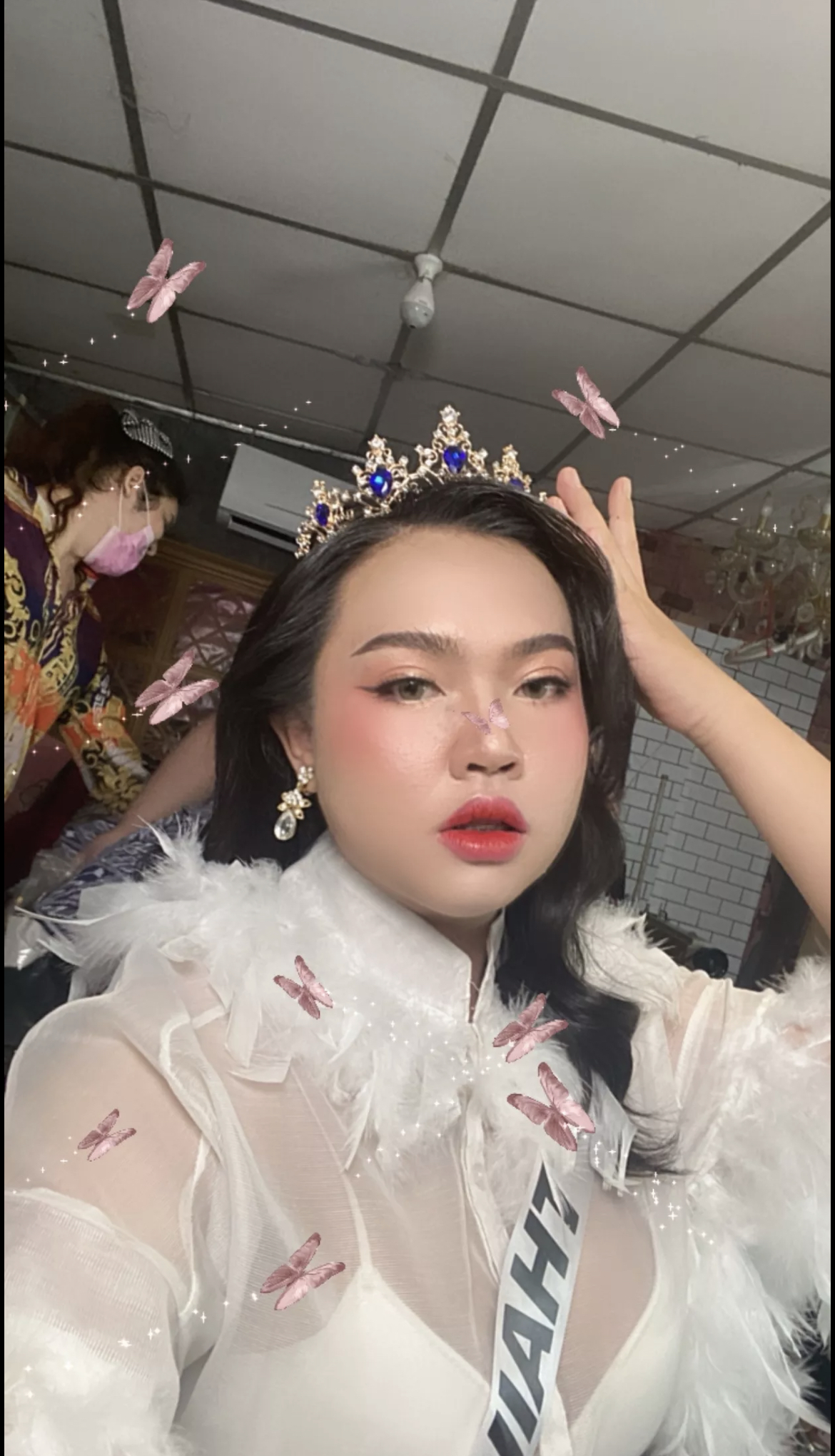 (พร้อมส่ง) เทียร่า 319 สีน้ำเงิน มงกุฎนางงาม มงกุฎเจ้าหญิง งานสวย ปราณีต QCเพชรทุกเม็ด สินค้าพร้อมส่งจากไทย