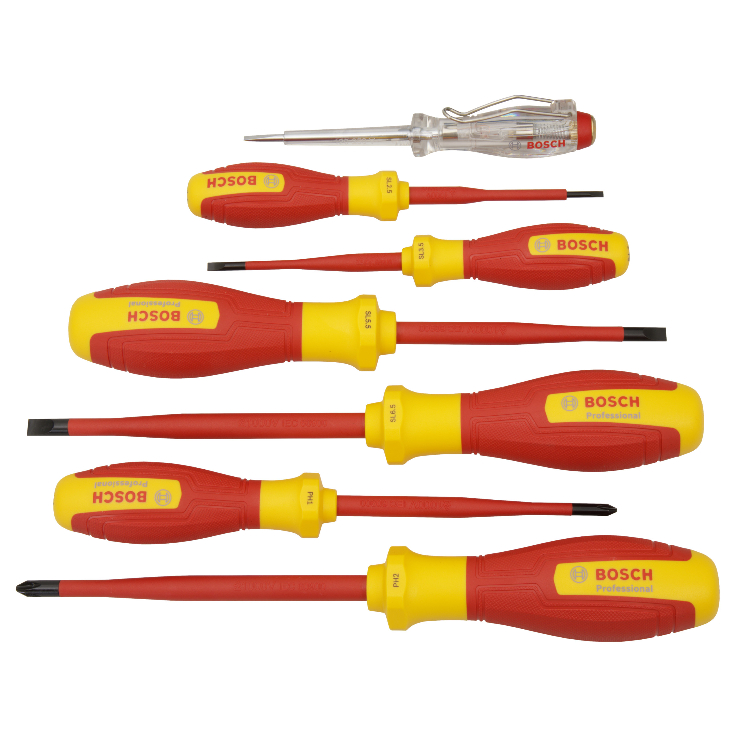 BOSCH ชุดไขควง VDE SL/PH (7 ชิ้น) 1600A02NF7