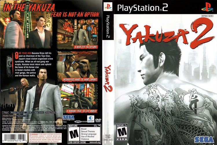 YAKUZA 2 [US : DVD9 1 Disc]