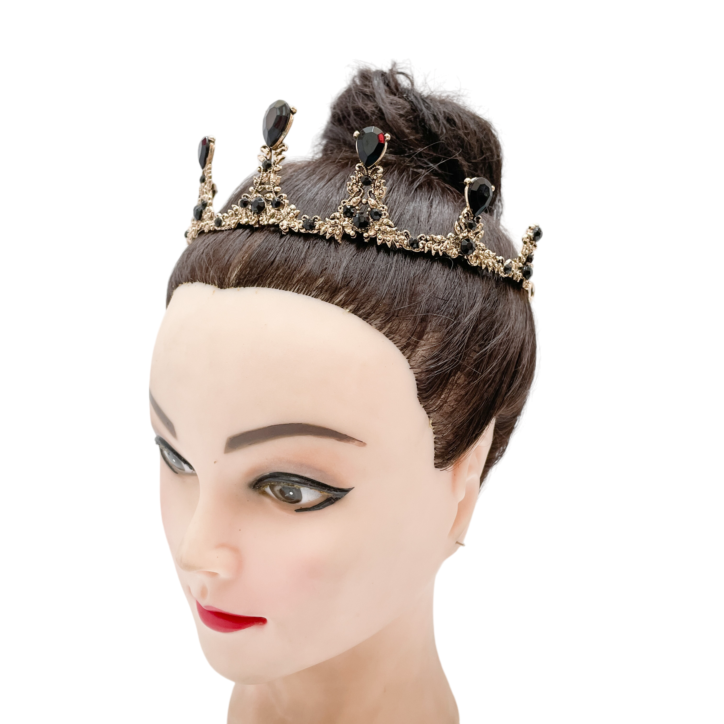 (พร้อมส่ง) มงกุฎสีดำ 372 งานสวย ปราณีต QCเพชรทุกเม็ด สินค้าพร้อมส่งจากไทย