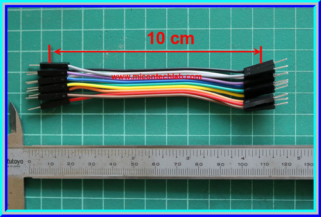 1x จั๊มเปอร์ปลายผู้ผู้ (M2M) 10 เส้น 10 ซม. (Jumper)