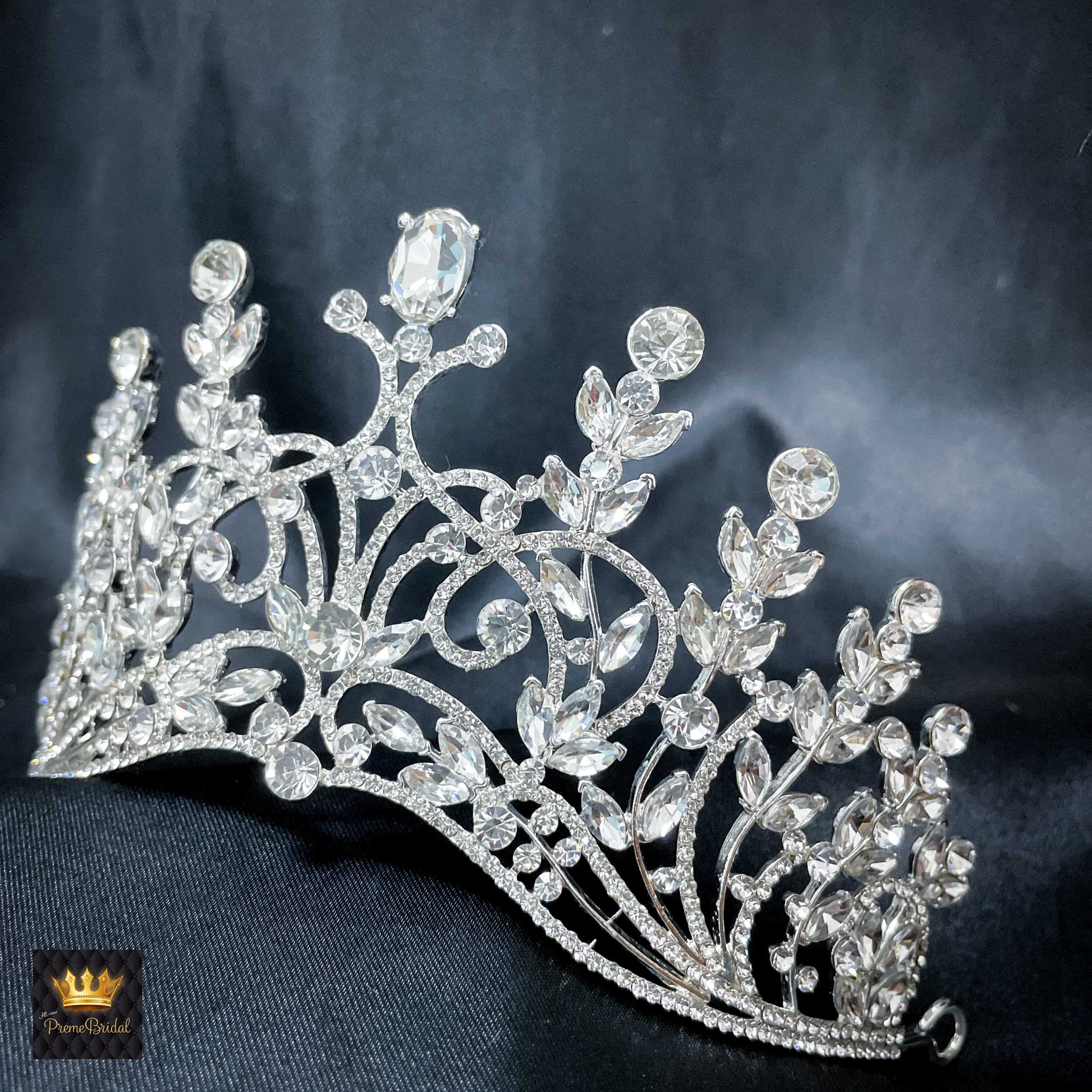 (พร้อมส่ง) เทียร่า 330 สีเงิน มงกุฎนางงาม งานสวย ปราณีต QCเพชรทุกเม็ด สินค้าพร้อมส่งจากไทย