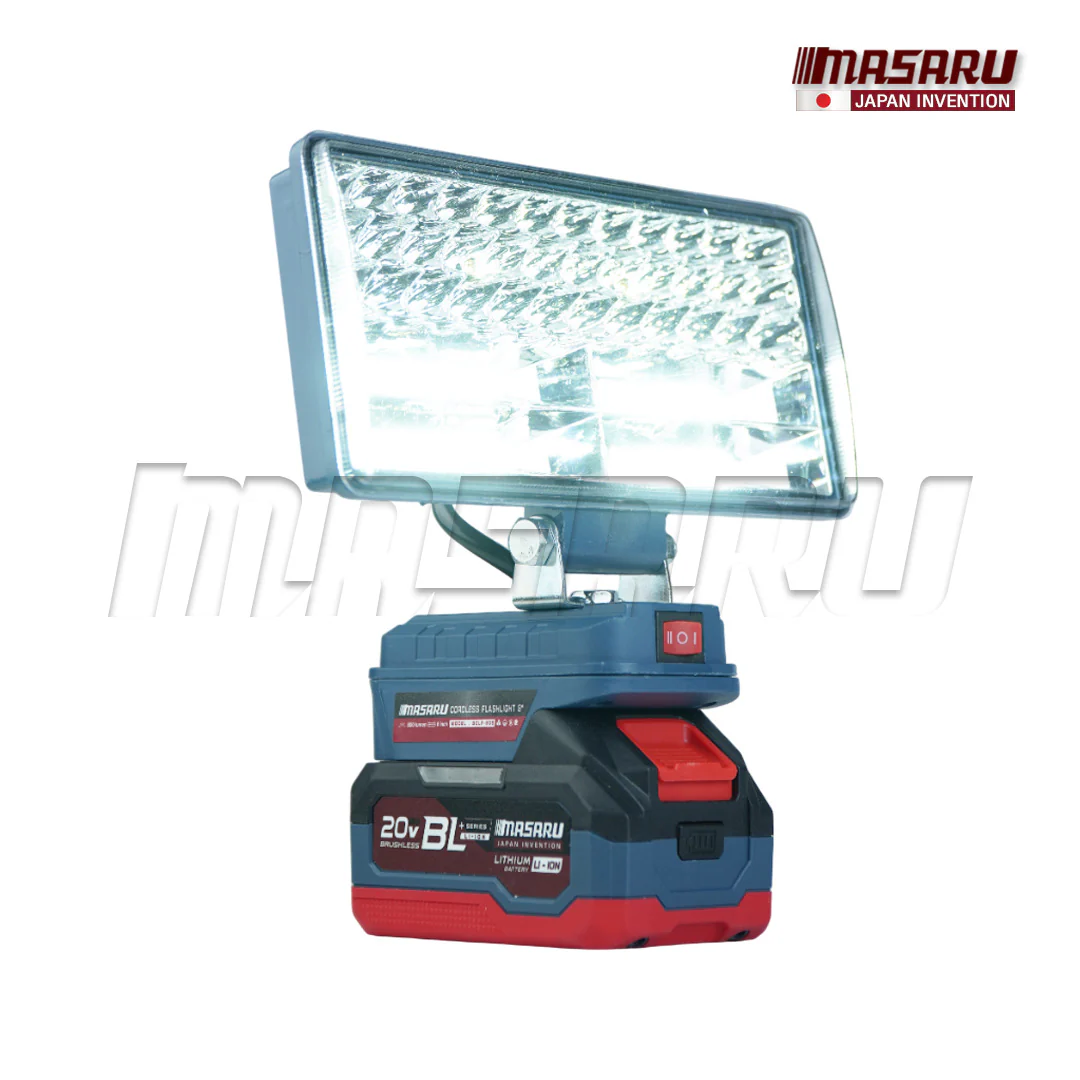 Masaru ไฟสปอร์ตไลท์ไร้สาย 8 นิ้ว 20V รุ่น SCLF-905 ปรับแสงได้ 2 ระดับ 90W สำหรับทำงานกลางคืน
