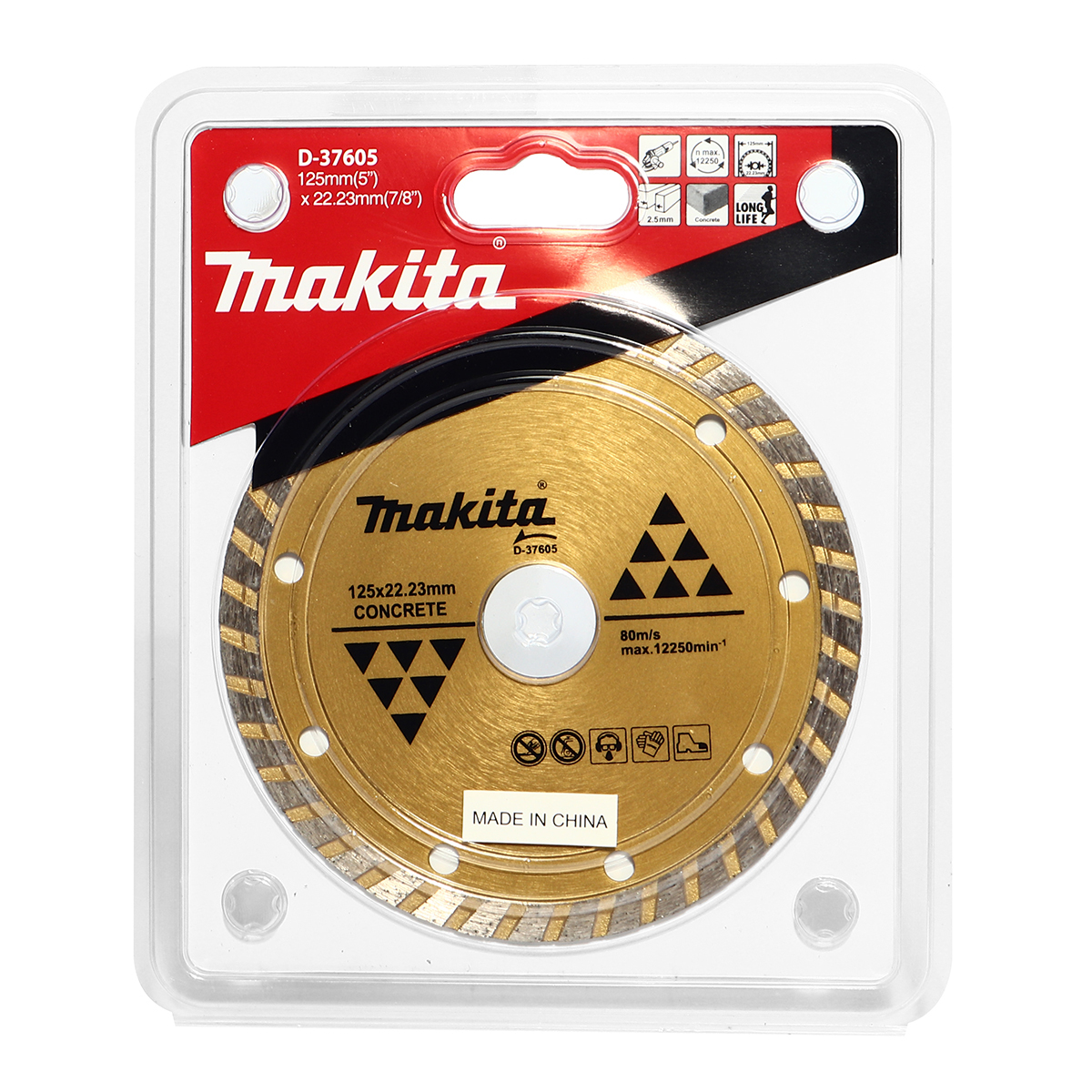 MAKITA ใบเพชร 5นิ้ว ก้างปลา-แห้ง ตัดทน D-37605