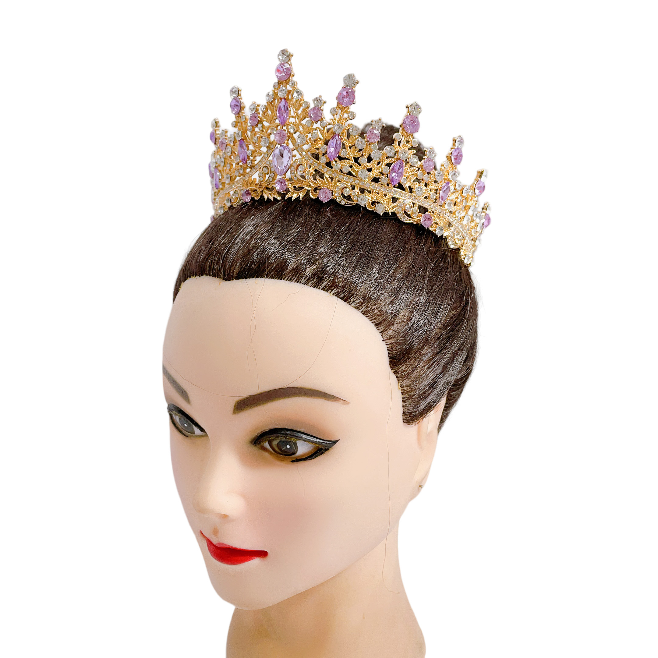 (พร้อมส่ง) เทียร่า 273 สีม่วง-ทอง มงกุฎนางงาม งานสวย ปราณีต QCเพชรทุกเม็ด ร้านคนไทย คุยง่าย ส่งเร็ว