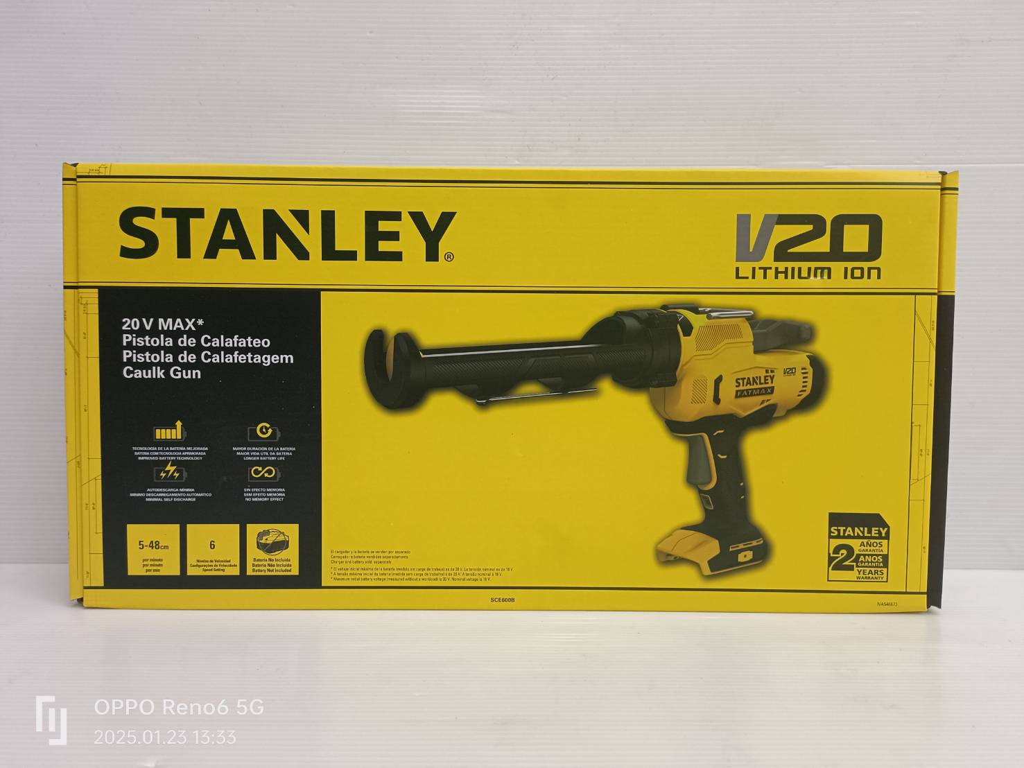 STANLEY รุ่น SCE600B-B3 ปืนยิงซิลิโคน 20V Max