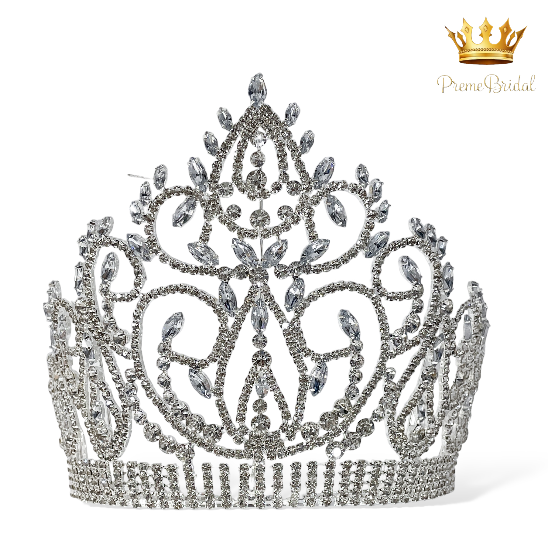 (พร้อมส่งจากไทย) มงกุฏ 098 สีเงิน มงกุฎนางงาม มงกุฎเพชร มงกุฎประกวด สินค้าพร้อมส่ง ไม่ต้องรอนาน งานพรีเมี่ยม