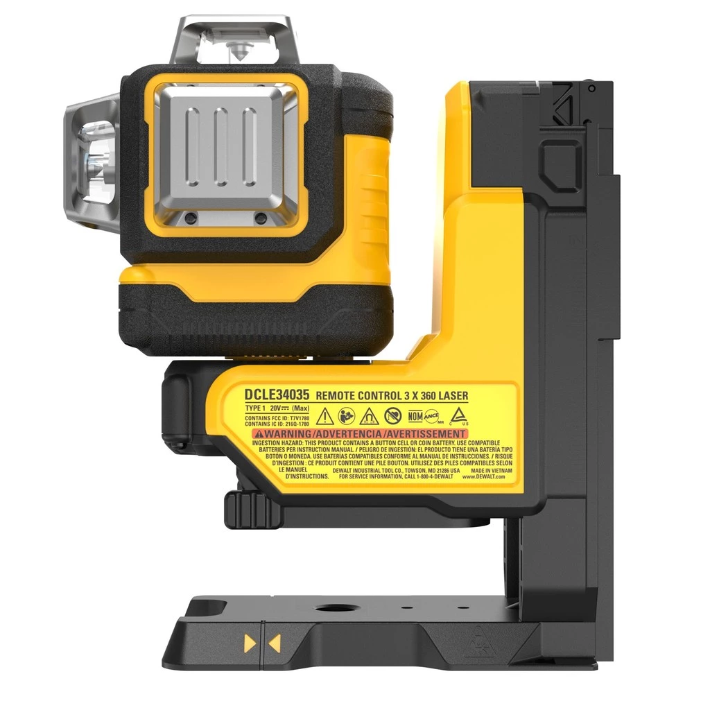 DEWALT รุ่น DCLE34035B-XJ เลเซอร์วัดระดับแบบ 3 เส้น 360 องศา 20V รุ่นรีโมทคอนโทรล