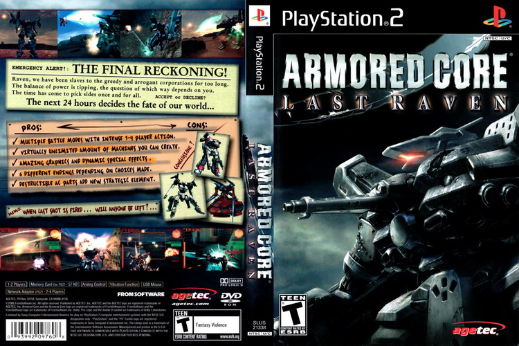 ARMORED CORE LAST RAVEN [US : DVD5 1 Disc]