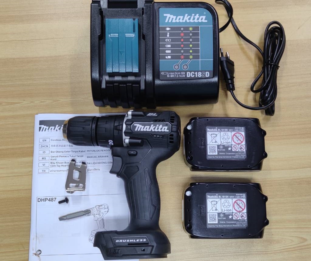 สว่านกระแทก18V DHP487YX2B MAKITA