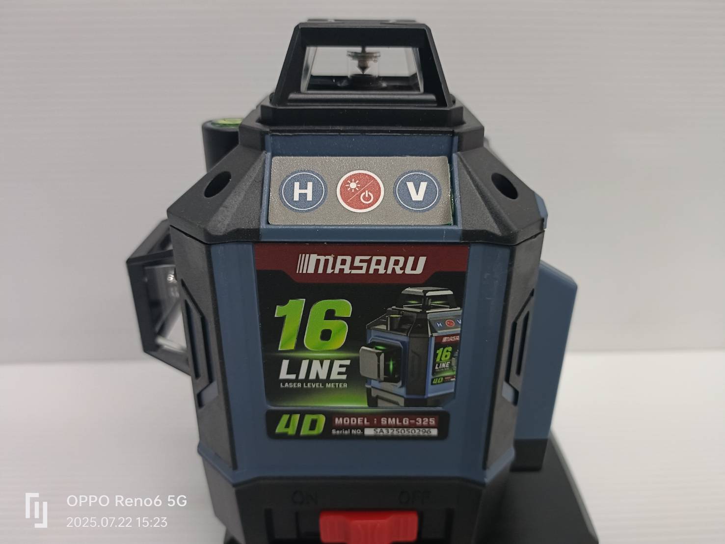 MASARU SMLG-325 เครื่องวัดระดับเลเซอร์แบบแสงสีเขียว 16 เส้น 20V